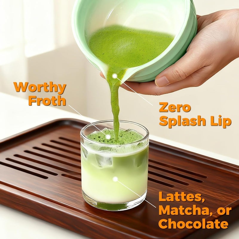 Evoio Matcha Set, 10 Pcs Japanese Matcha Whisk Set with Ceramic Bowl, Bamboo Whisk, Stainless Sifter, Scoop and Holder, Gift for Tea Lovers - Image 3